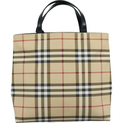 Burberry Top Handle Tote Nova Check Canvas