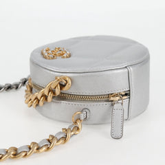 Chanel 19 Round Clutch with Chain Quilted Leather