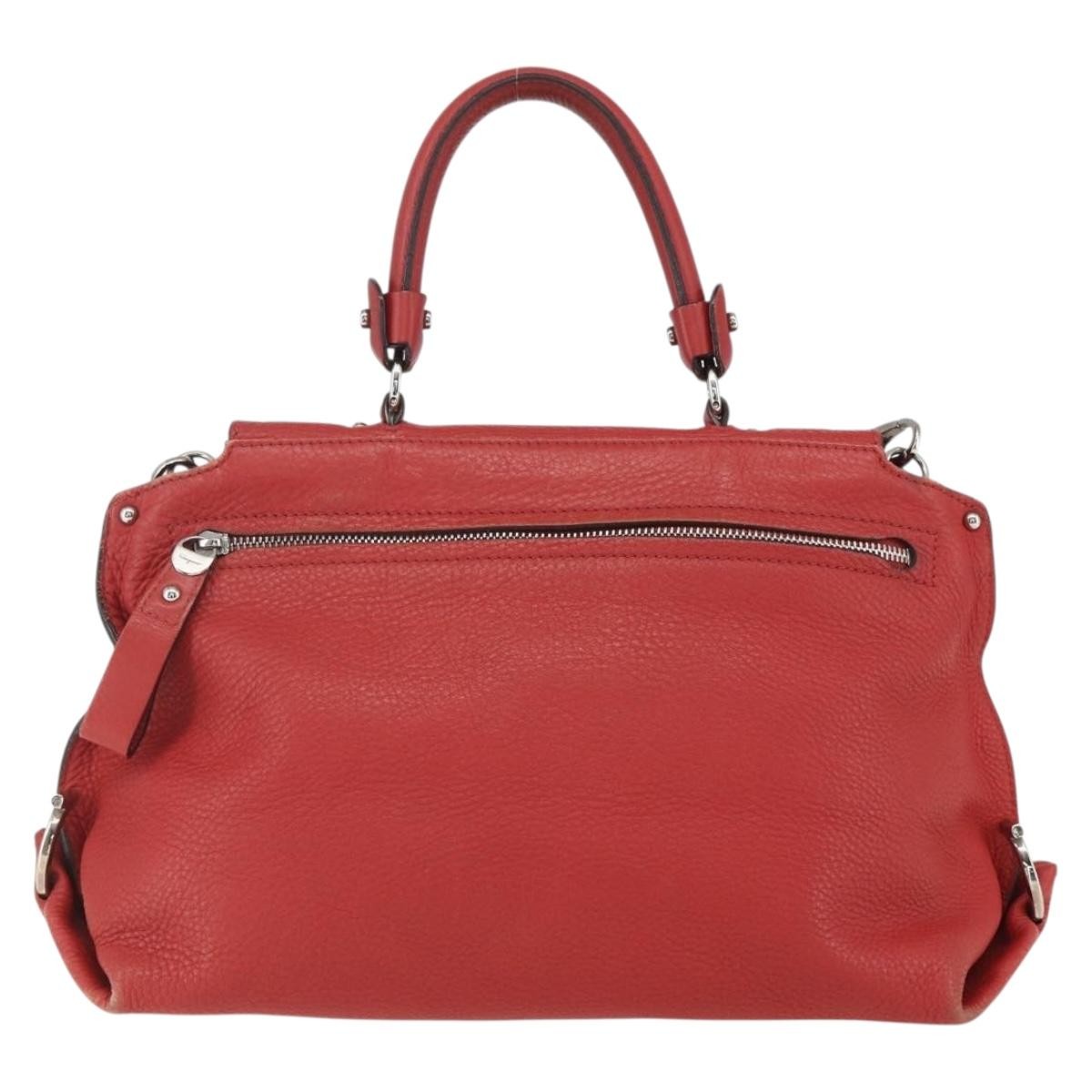Salvatore Ferragamo Sofia Satchel Grainy Leather