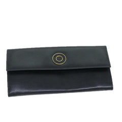 Celine Circle Logo Compact Wallet Leather