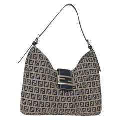 Fendi Belted Flap Shoulder Bag Zucchino Coated Canvas