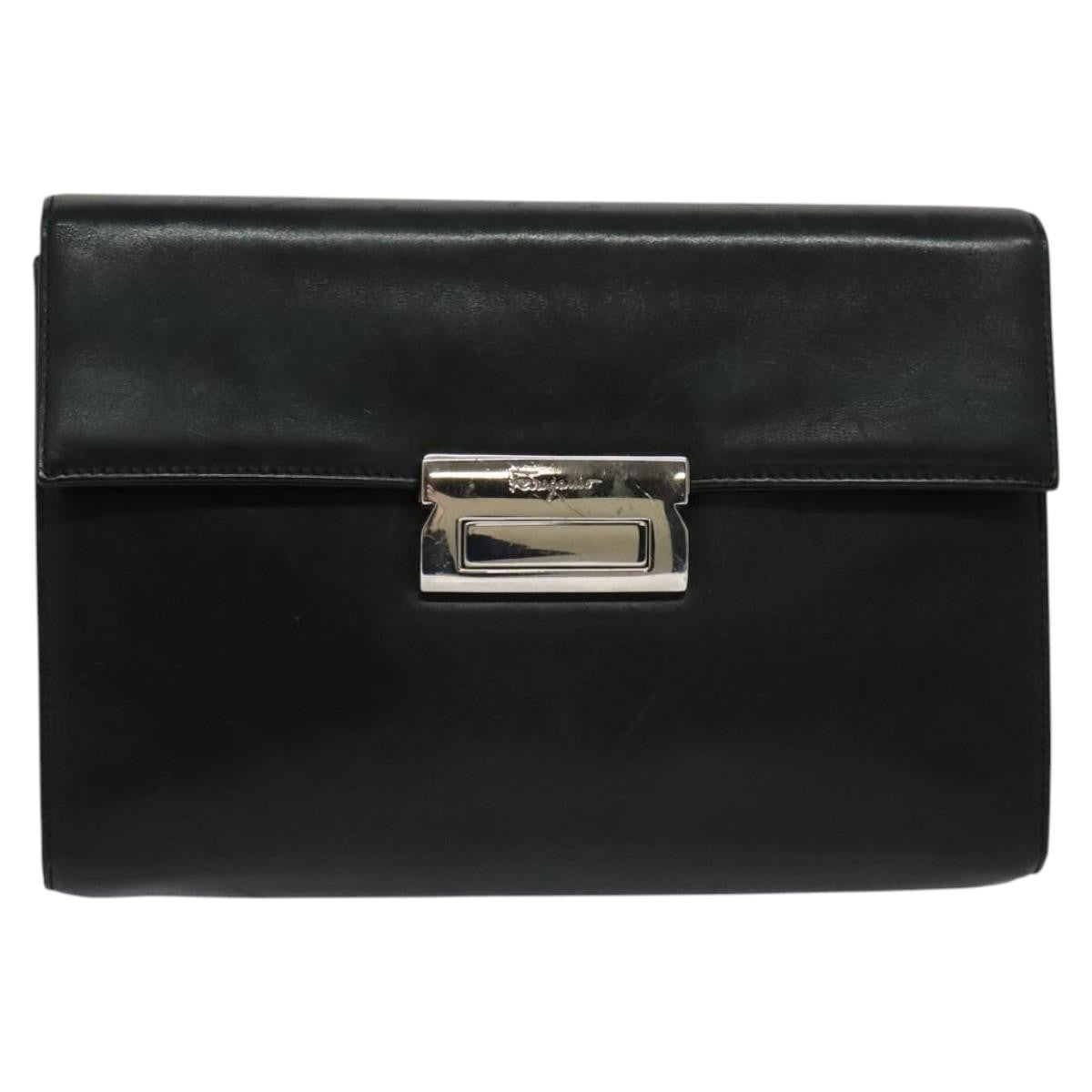 Salvatore Ferragamo Vintage Gancini Pochette Leather