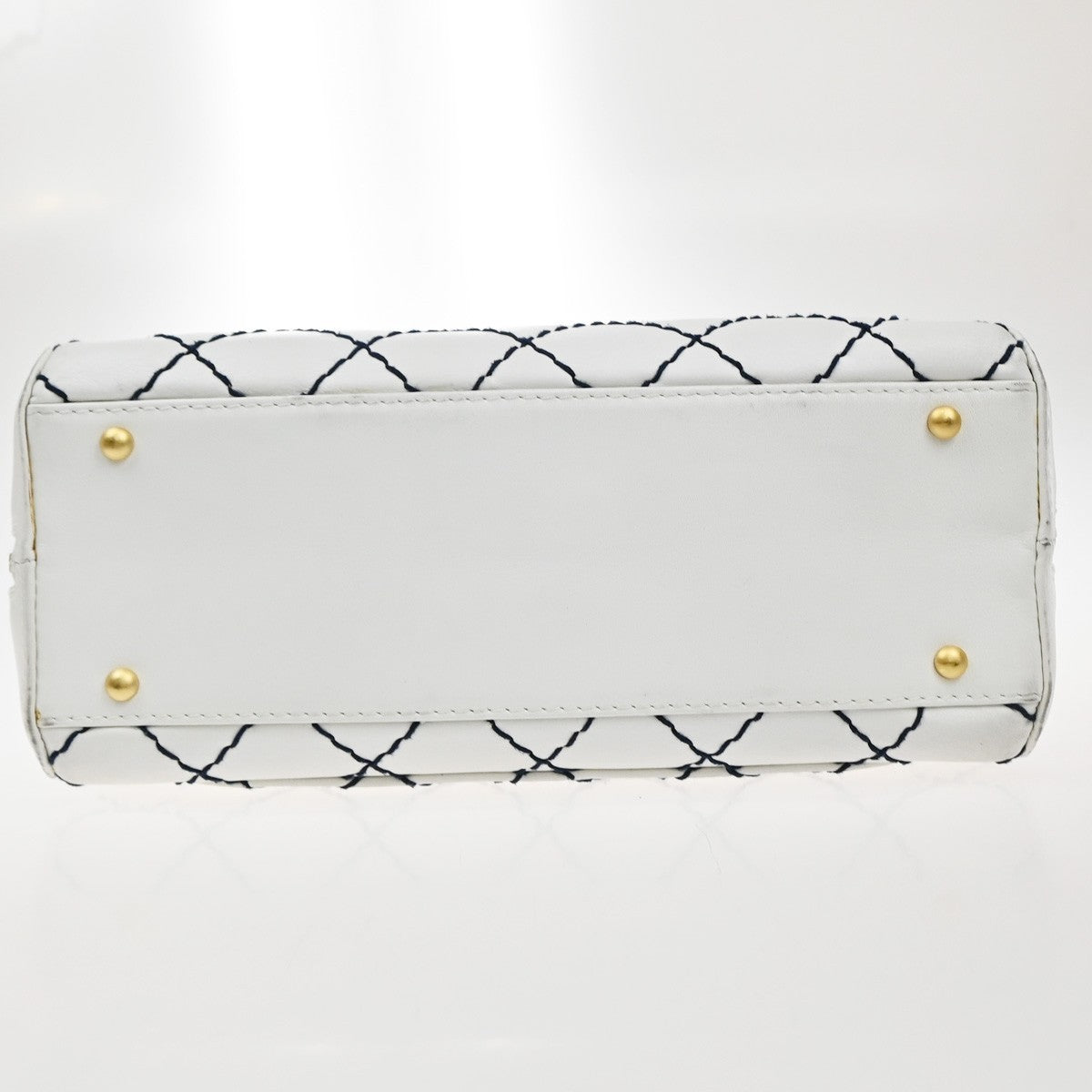 Chanel Surpique Zip Around Satchel Quilted Leather