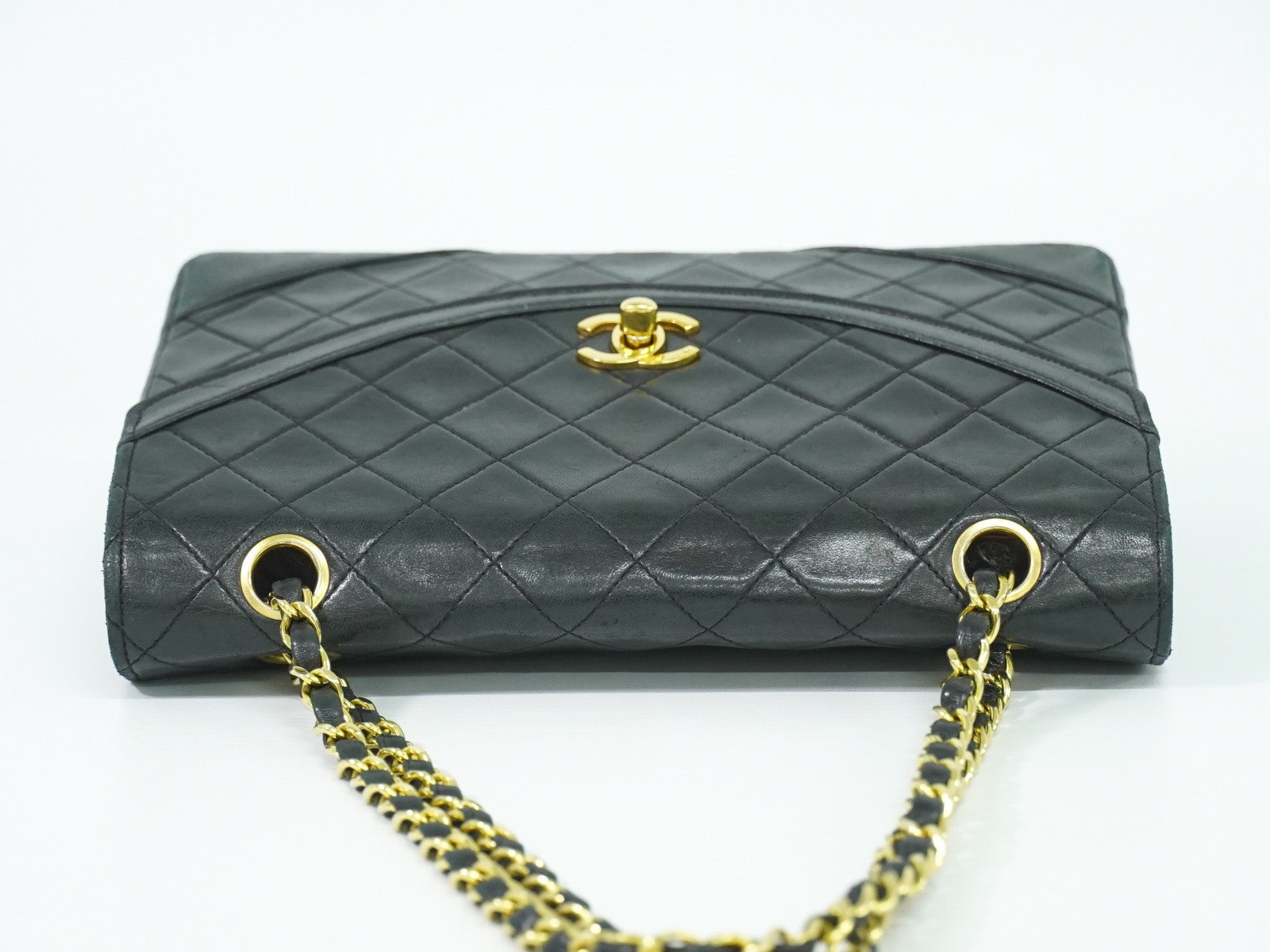 Chanel Vintage Round Flap Bag Quilted Lambskin