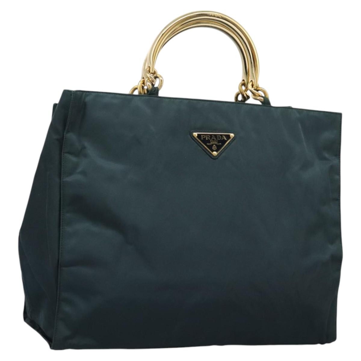 Prada Metal Handles Tote Tessuto
