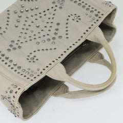 Prada Canapa Convertible Tote Rhinestone Embellished Denim