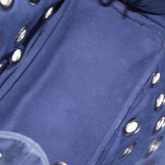 Prada Canapa Convertible Tote Grommet Embellished Canvas