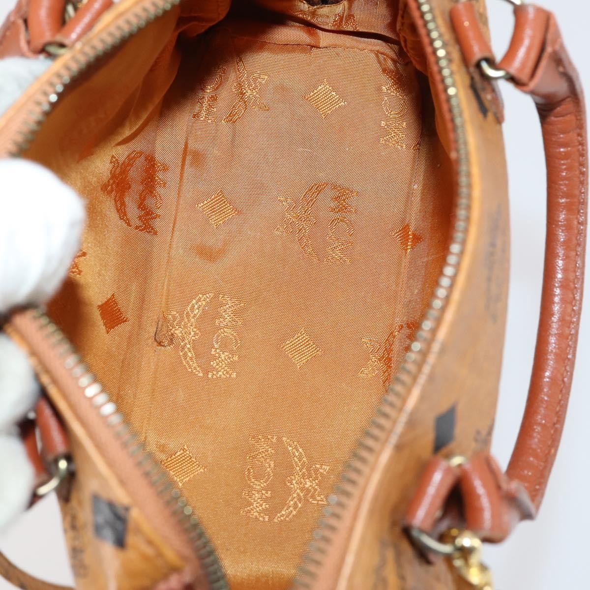 MCM Visetos Handbag Canvas and Leather