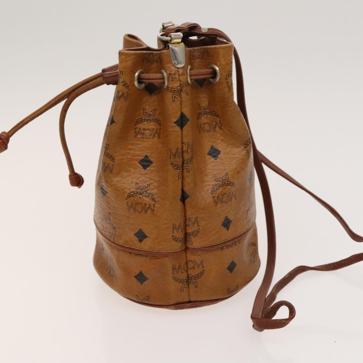 MCM Drawstring Shoulder Bag Leather