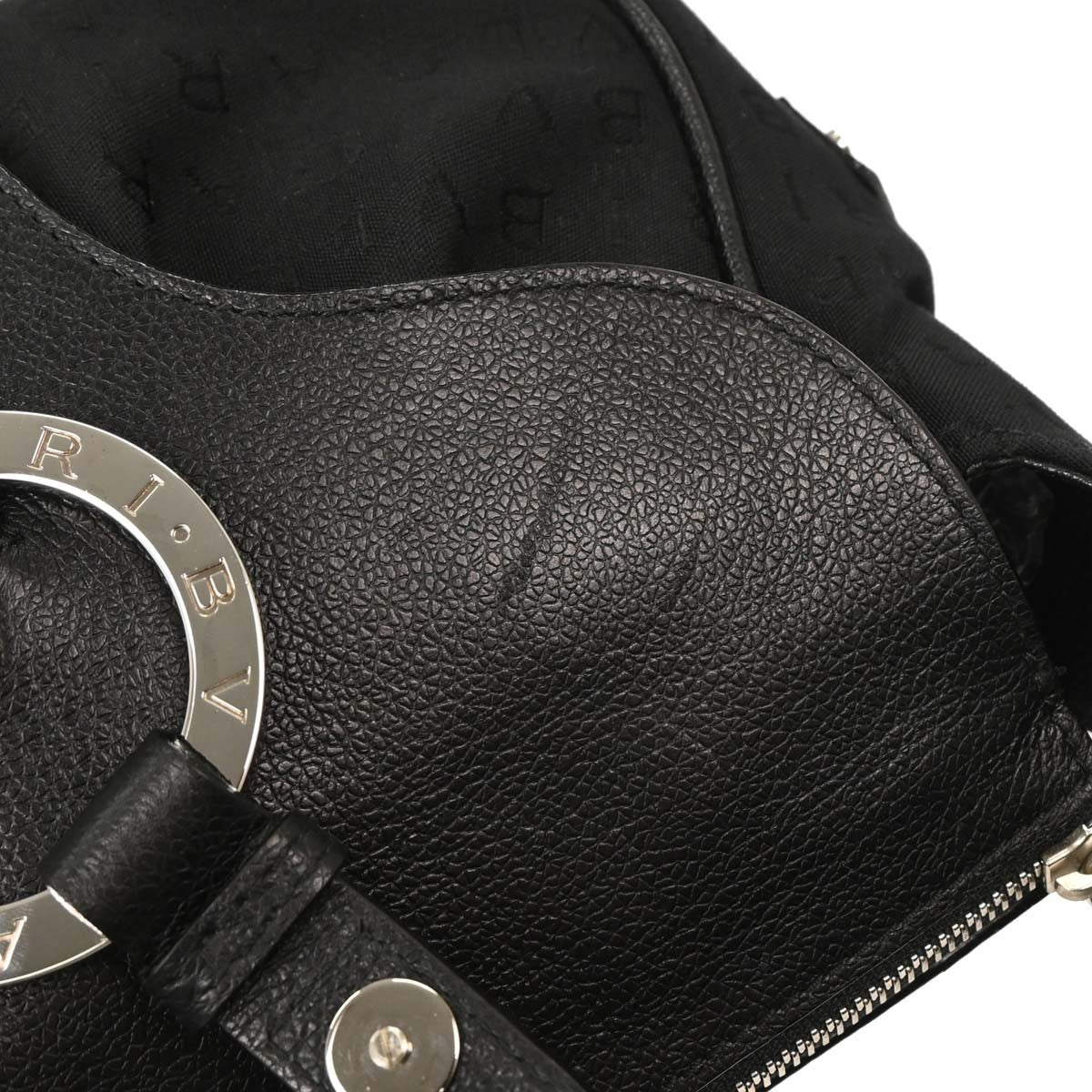 Bvlgari Logomania Shoulder Bag Canvas with Leather