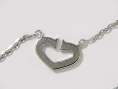 Cartier C Heart de Cartier Pendant Necklace 18K White Gold with Diamond