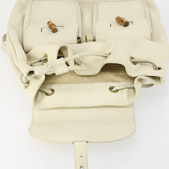 Gucci Vintage Bamboo Backpack Leather