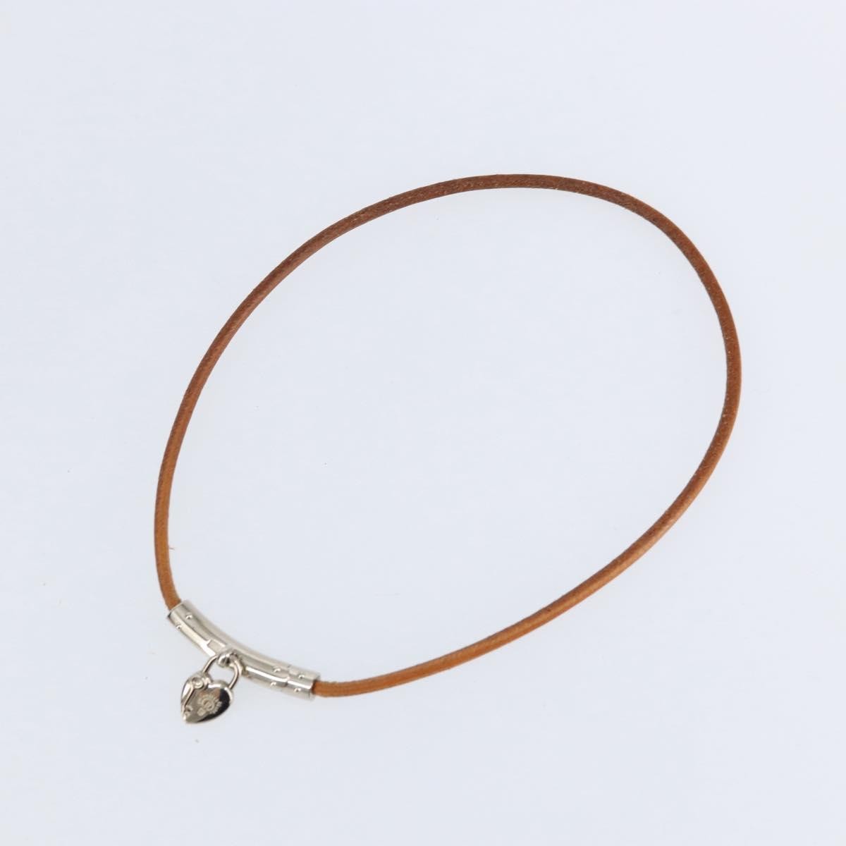 Hermes Annee Mediterranee Cadena Charm Necklace Metal and Leather