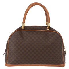 Celine Vintage Macadam Handbag Canvas and Leather