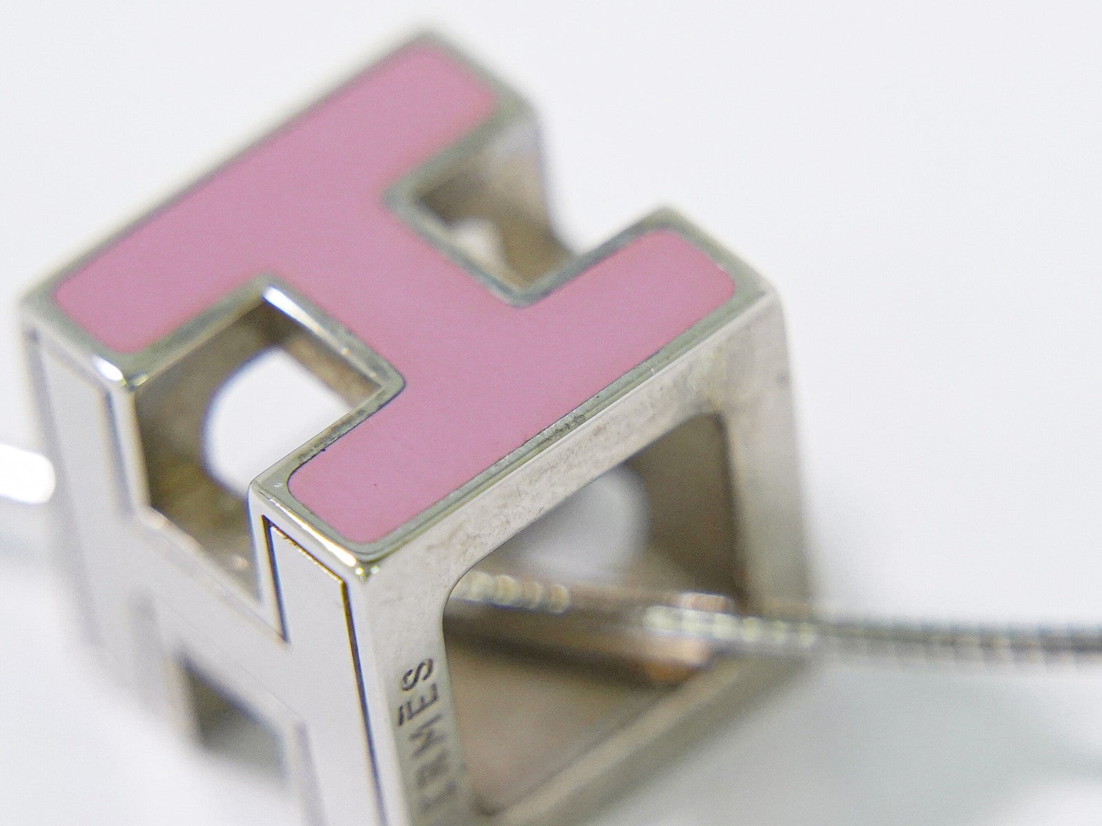 Hermes Cage d'H Pendant Necklace Metal