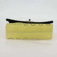 Chanel Logo Eyelets Flap Bag Perforated Calfskin