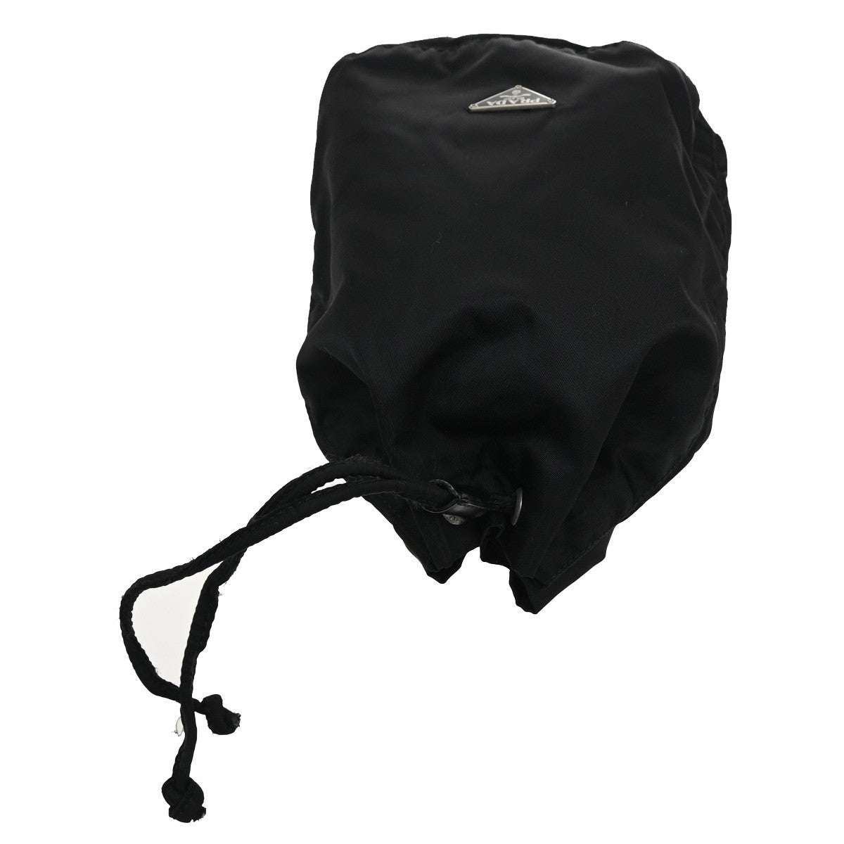 Prada Drawstring Wristlet Bucket Bag Tessuto