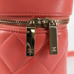 Chanel Classic Top Handle Vanity Case with Chain Quilted Lambskin