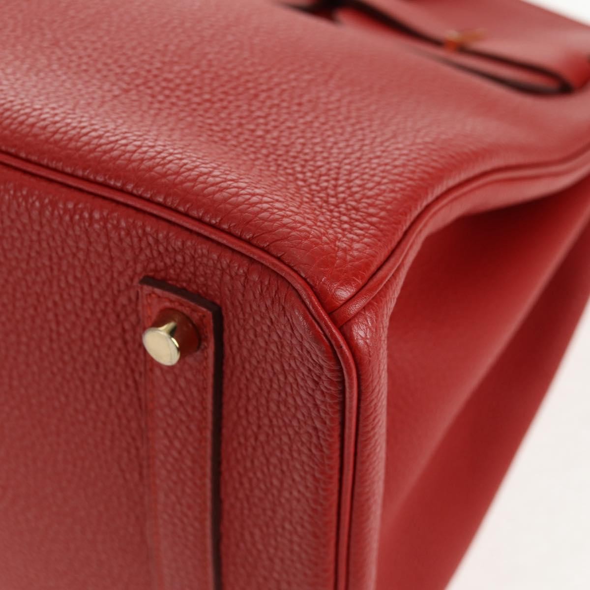 Hermes Birkin Handbag Red Togo with Gold Hardware