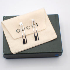 Gucci G Logo Long Studs Earrings Silver 925