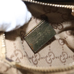 Gucci Vintage Double Belt Bag GG Canvas with Leather