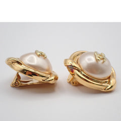 Chanel CC Round Earrings Metal