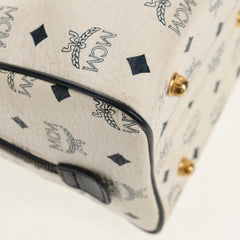 MCM Visetos Handbag Canvas and Leather