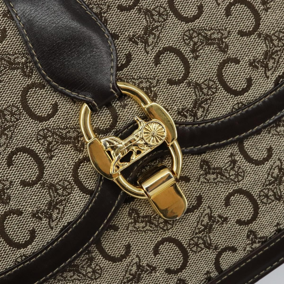 Celine C Sulky Shoulder bag Canvas and Leather