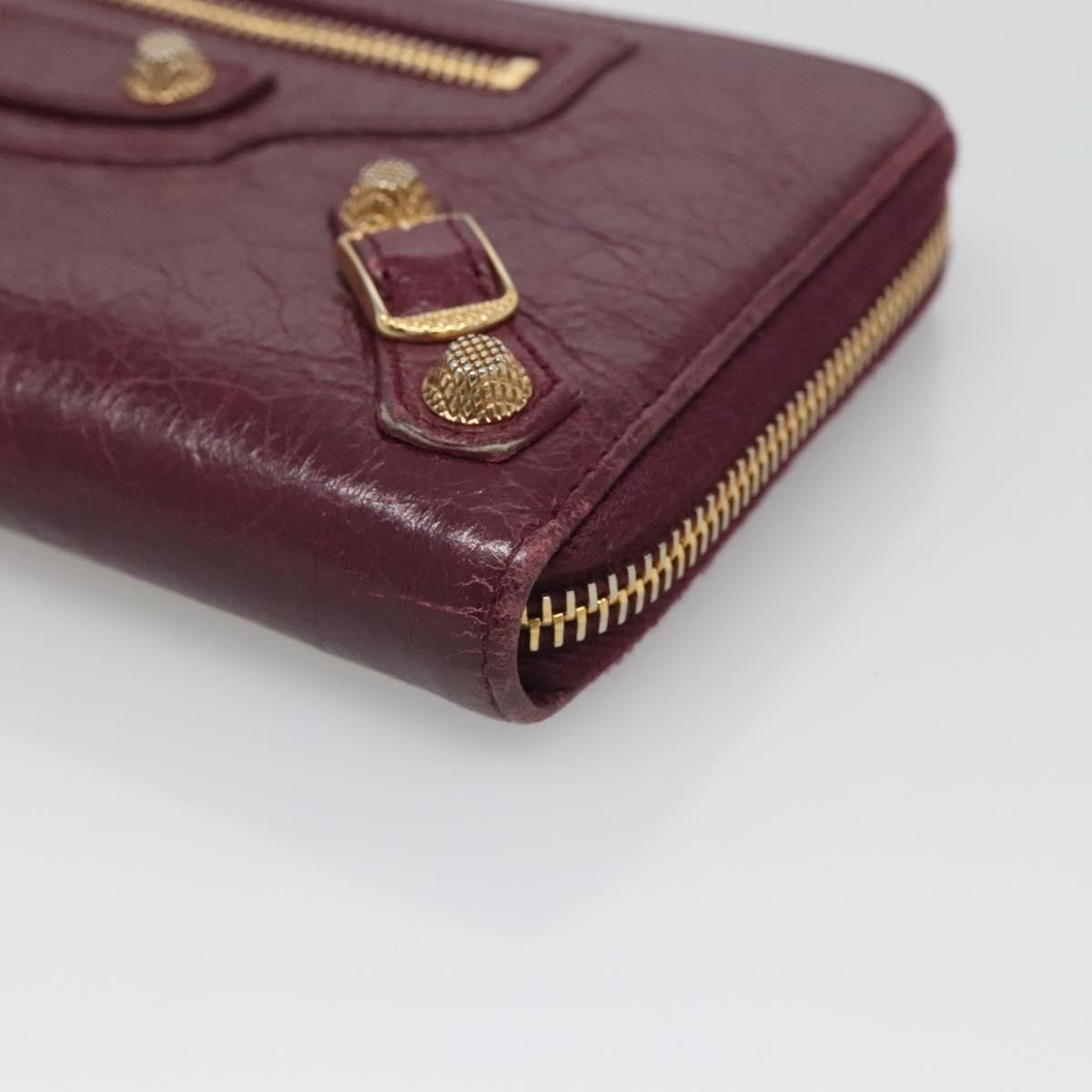 Balenciaga Classic Continental Zip Around Wallet Leather