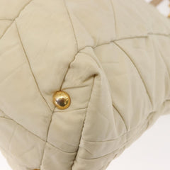 Prada Chain Front Zip Tote Quilted Tessuto