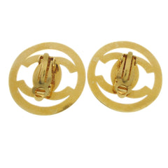 Chanel Round CC Turnlock Clip-On Earrings Metal