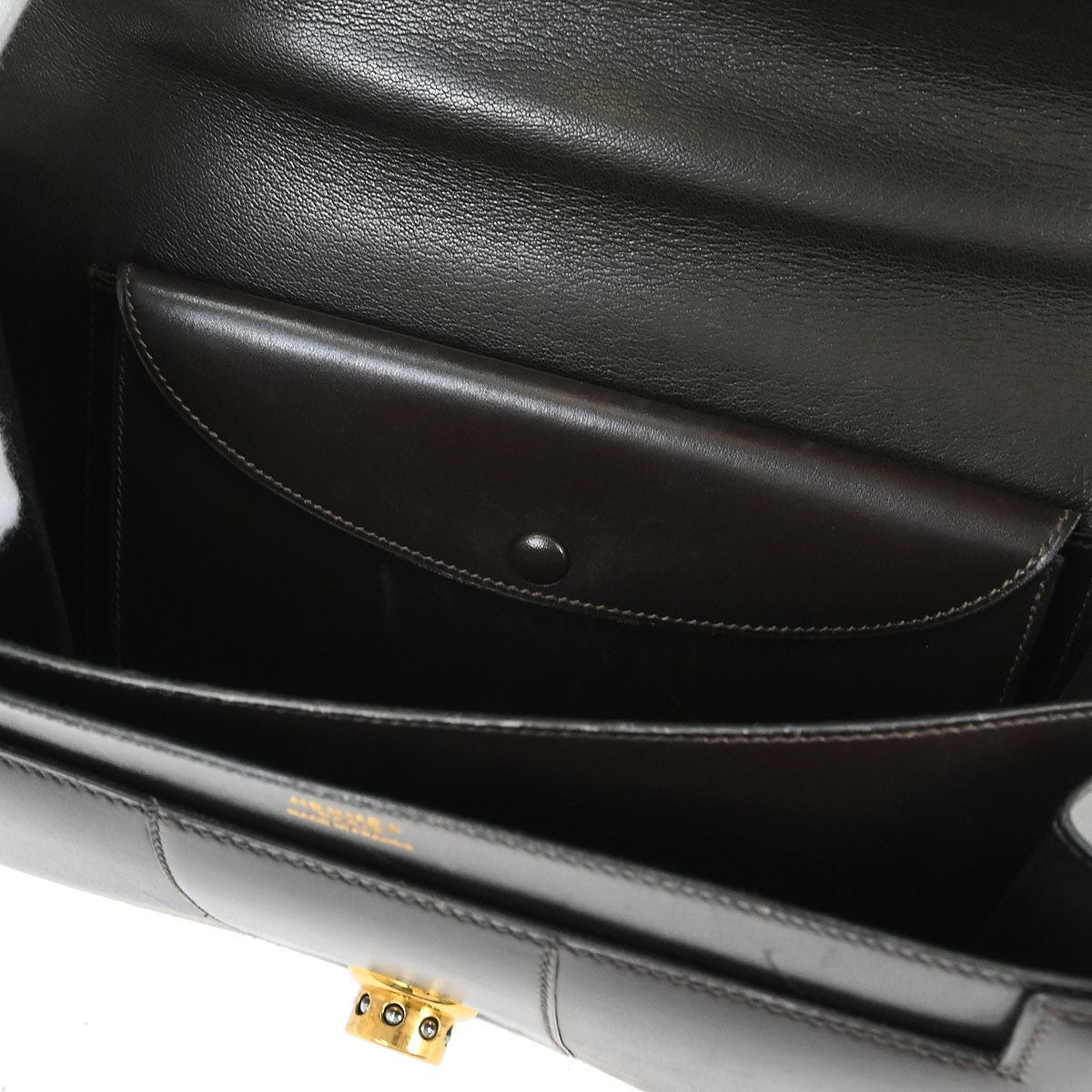 Hermes Vintage Shoulder Bag Embellished Leather