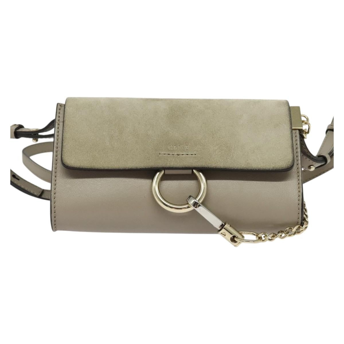 Chloe Faye Shoulder Bag Leather and Suede