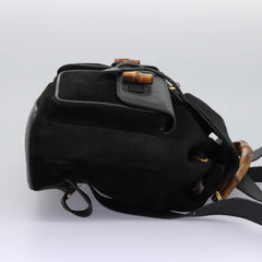 Gucci Vintage Bamboo Backpack Suede