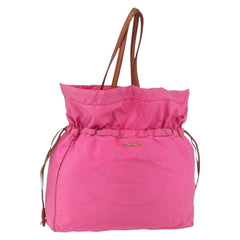 Prada Logo Drawstring Tote Tessuto