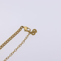 Christian Dior CD Pendant Necklace Gold-plated