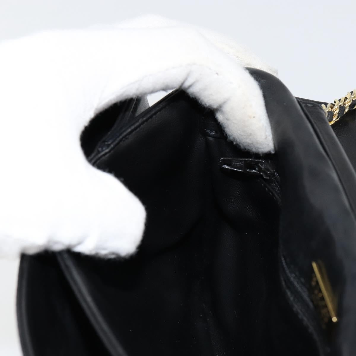 Bally Vintage Chain Shoulder Bag Quilted Leather