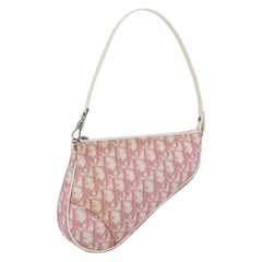 Christian Dior Vintage Saddle Bag Diorissimo Canvas
