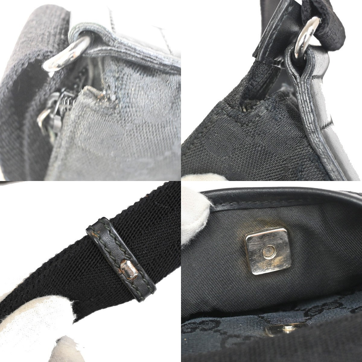 Gucci Zip Messenger GG Canvas with Perforated Leather