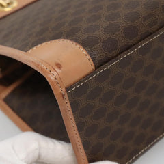 Celine Vintage Macadam Handbag Canvas and Leather