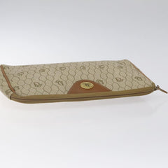 Christian Dior Vintage Honeycomb Zip Pouch Coated Canvas