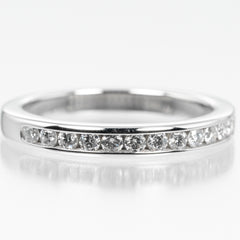 Tiffany & Co. Half Eternity Band Ring Platinum and Diamonds