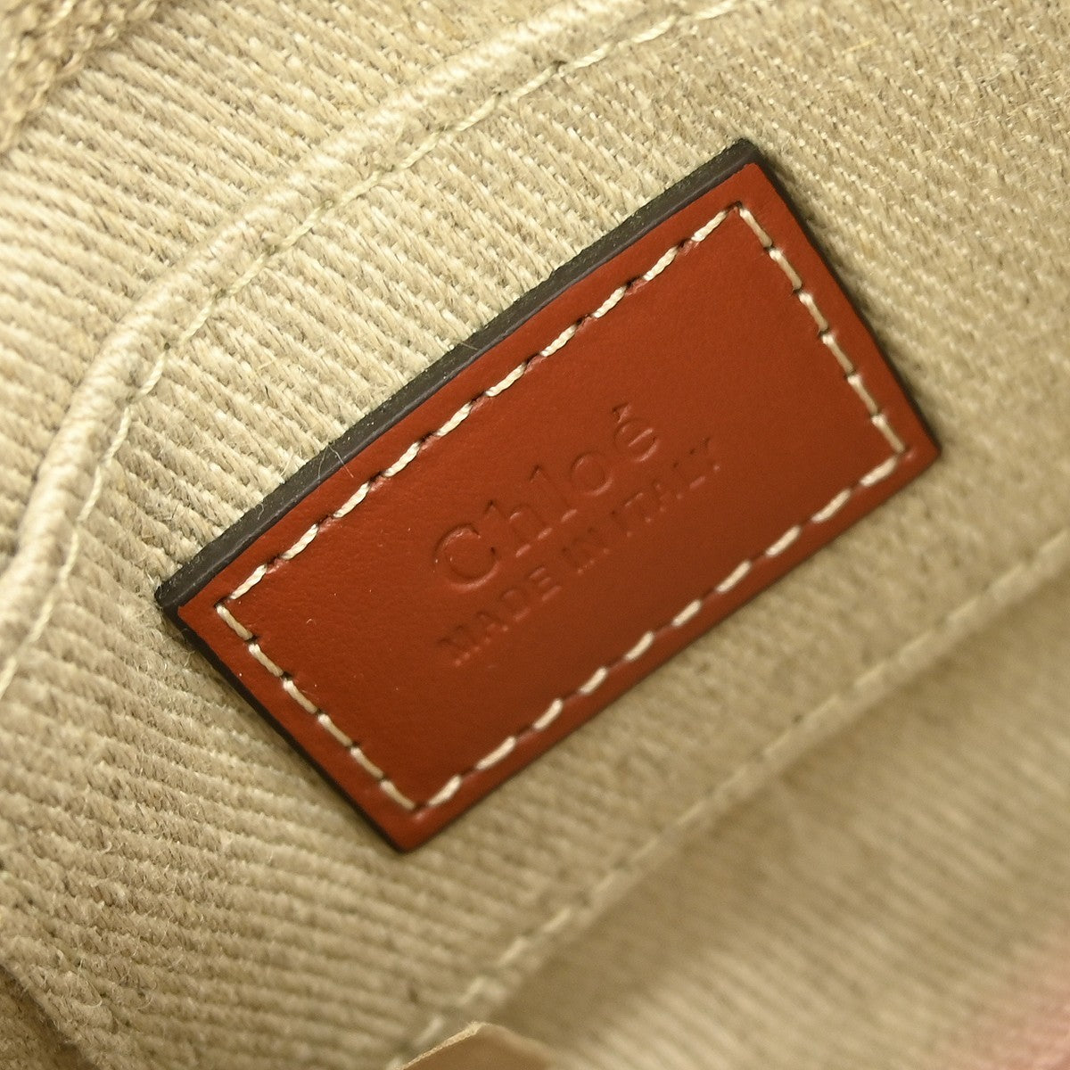 Chloe Woody Convertible Tote Canvas with Leather