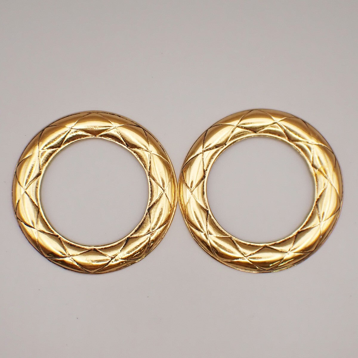 Chanel Vintage CC Round Drop Clip-On Earrings Metal