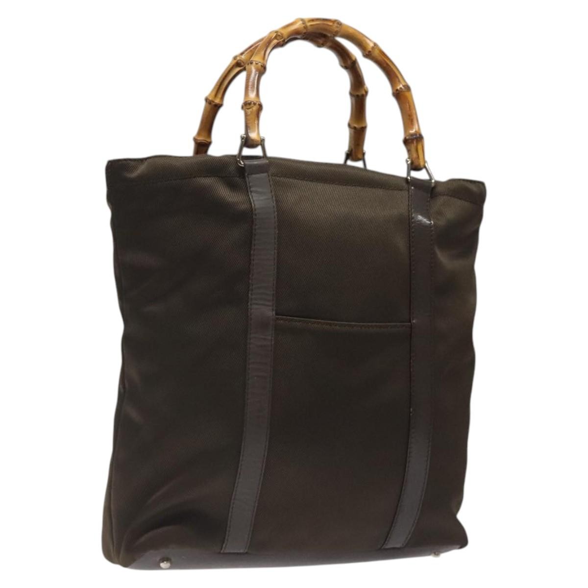 Gucci Vintage Bamboo Handle Tote Nylon