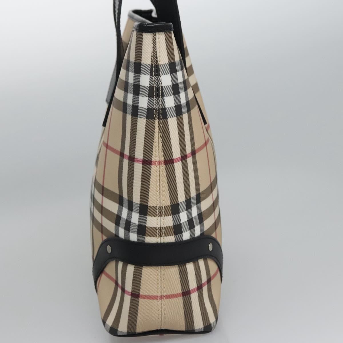 Burberry Vintage Open Tote Coated Canvas with Studded Leather