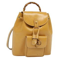 Gucci Vintage Bamboo Backpack Leather