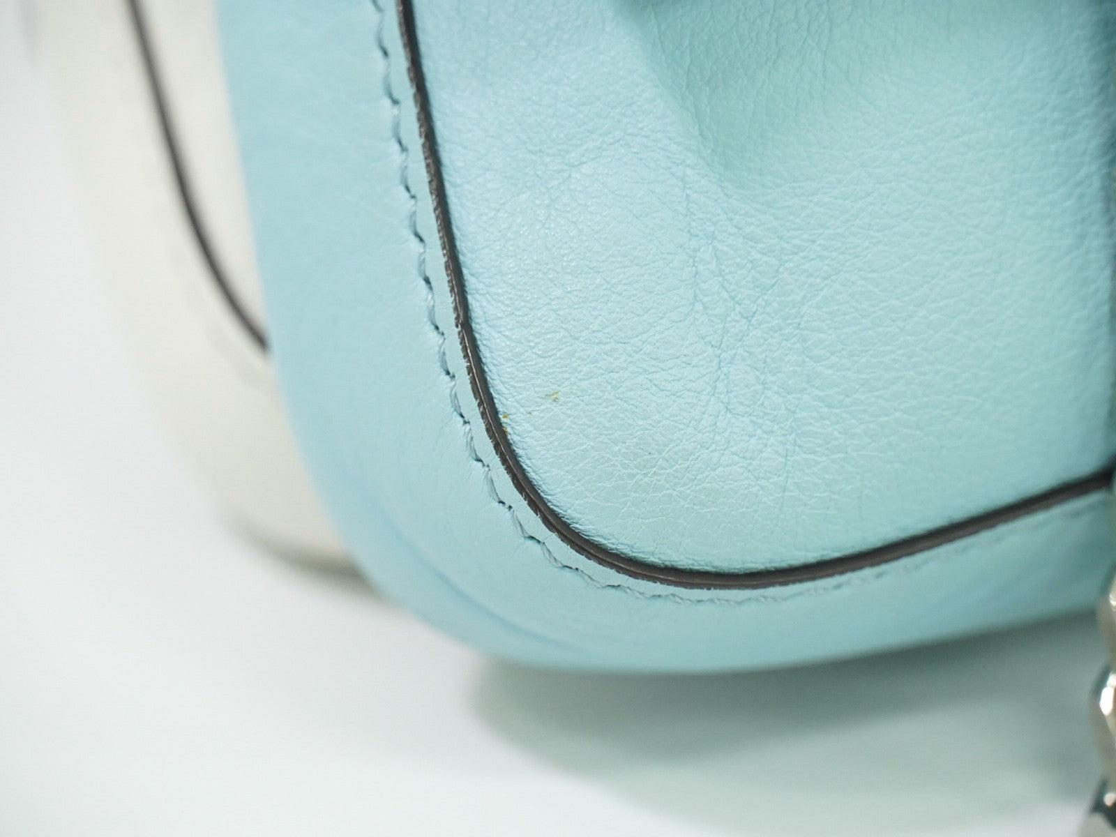 Fendi Double Baguette Embroidered Studded Leather