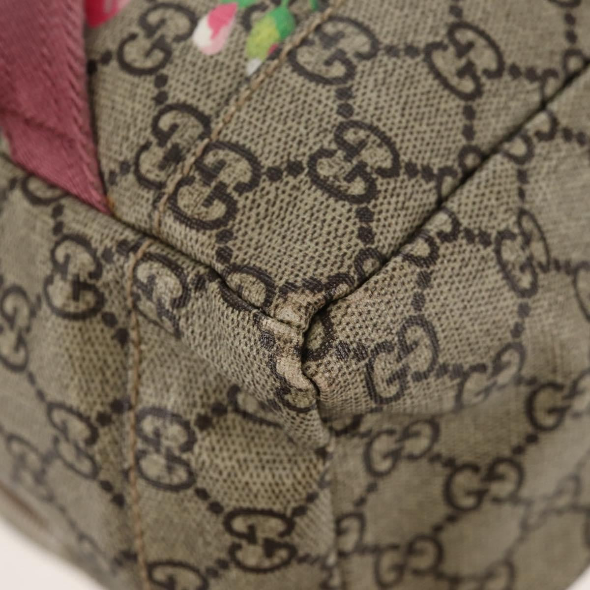 Gucci Buckle Backpack Blooms Print GG Coated Canvas
