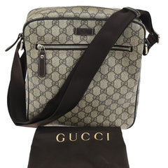 Gucci Front Zip Messenger GG Coated Canvas